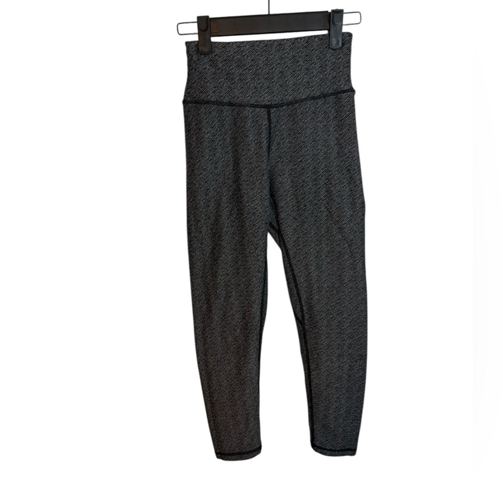 P’Tula Gray Space Dye High Waisted 7/8 Active Leggings